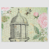 Victoriaans ontkoppeling van Floral Beehive Tissuepapier (Voorkant)