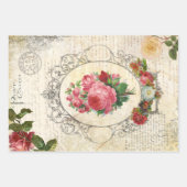 Victoriaans ontkoppeling van Floral Ephemera Inpakpapier Vel (Voorkant 3)