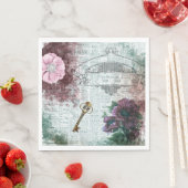 Victoriaans ontkoppeling van Floral Ephemera Servet (Insitu)