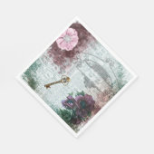 Victoriaans ontkoppeling van Floral Ephemera Servet (Hoek)