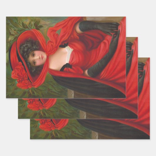 Victoriaans ontkoppeling van kunstwerken inpakpapier vel (Set)