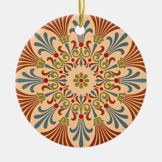 Victoriaans ontwerp #11 in VictoriaShaylee Keramisch Ornament (Voorkant)