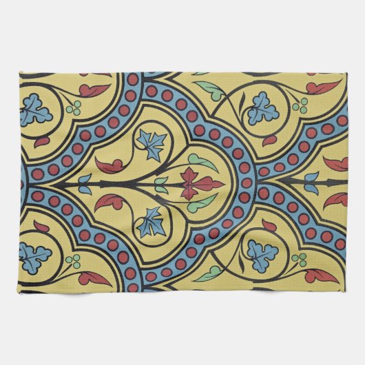Victoriaans ontwerp #12 @ Susiejayne Kitchen Towel Theedoek (Horizontaal)