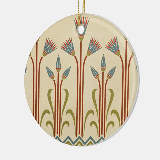 Victoriaans ontwerp #1 in VictoriaShaylee Keramisch Ornament (Links)