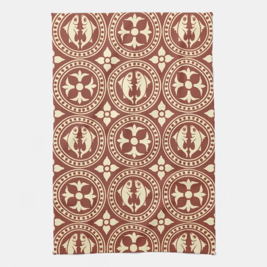Victoriaans ontwerp #7 @ Susiejayne Kitchen Towel Theedoek (Verticaal)