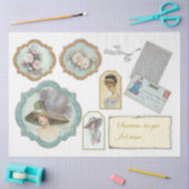  Victoriaans ontwerp uit de Parisian-reeks 10 Tissuepapier (Craft)