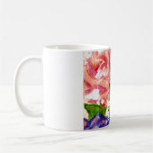 Victoriaans ontwerp van Floral-Waterverf Koffiemok (Links)