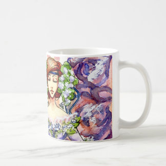 Victoriaans ontwerp van Floral-Waterverf Koffiemok