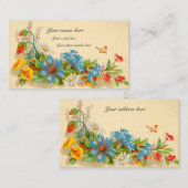 Victoriaans oproepkaart visitekaartje (Voorkant / Achterkant)