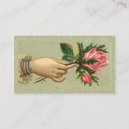 Victoriaans oproepkaart visitekaartje (Achterkant)