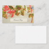 Victoriaans Oproepkaarten-Fuschia Flowers Visitekaartje (Voorkant / Achterkant)