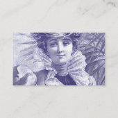 Victoriaans Oproepkaarten  Kleding Kostuums Contactkaartje (Achterkant)