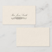 Victoriaans oproepkaarten met scroll contactkaartje (Voorkant / Achterkant)