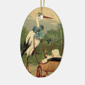  Victoriaans opslagplaats en Baby Keramisch Ornament (Links)