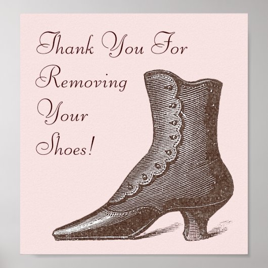 Victoriaans opstarten Verwijder uw schoenen. Poster (Voorkant)