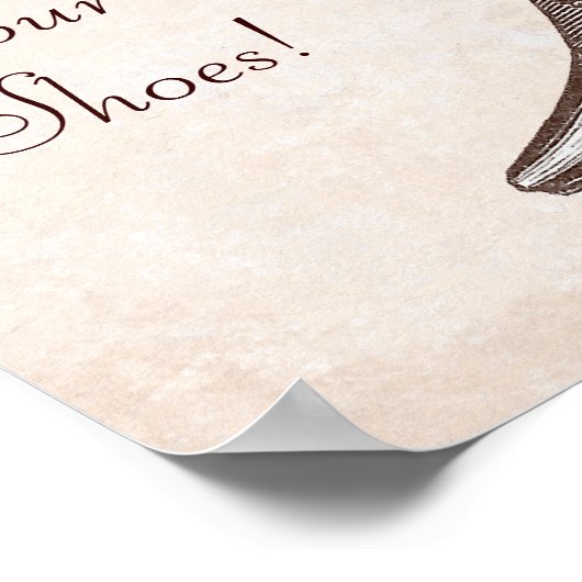 Victoriaans opstartprocedure Gelieve uw schoenen u Poster (Hoek)