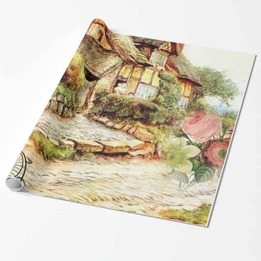 Victoriaans opvulpapier cadeaupapier (Uitgerold)