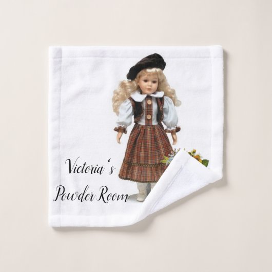 Victoriaans Oranje tapesets voor handdoekjes met s Bad Handdoek (Wasdoekje)