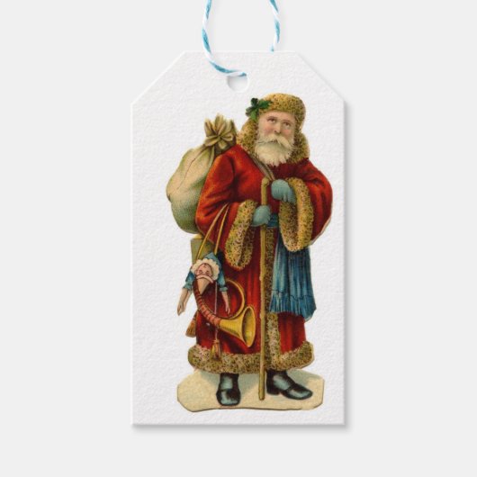  Victoriaans Oud Woord Sinterklaas - Cadeau labels Cadeaulabel (Voorkant)