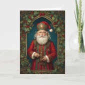  Victoriaans Oude St. Nick Kerst Kaart (Voorkant)