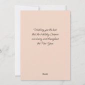 Victoriaans Outdoor Versierde Kerstboom Kerk Feestdagenkaart (Achterkant)