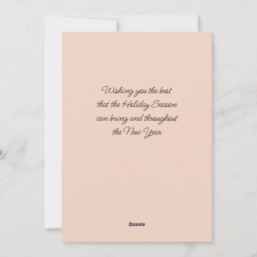 Victoriaans Outdoor Versierde Kerstboom Kerk Feestdagenkaart (Achterkant)