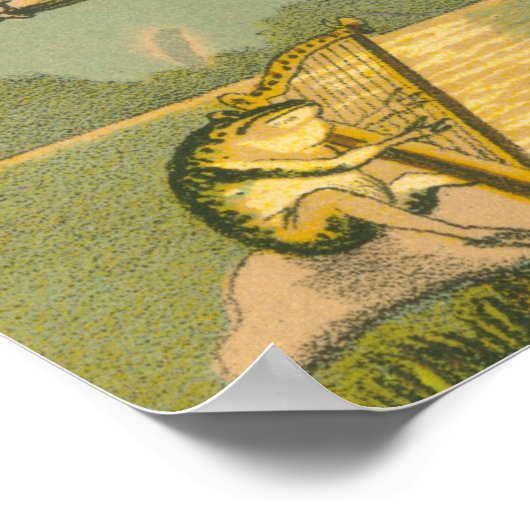 Victoriaans Owl Wedding Poster (Hoek)