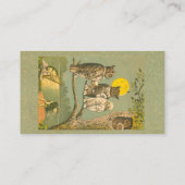 Victoriaans Owl Wedding Visitekaartje (Achterkant)