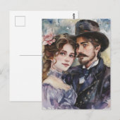 Victoriaans Paar Briefkaart (Voorkant / Achterkant)