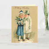 Victoriaans paar kerst Kaart (Voorkant)