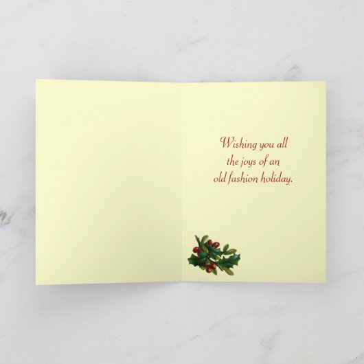 Victoriaans paar kerst Kaart (Binnen)