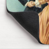  Victoriaans paar kus op een halve maan Muismat (Hoek)