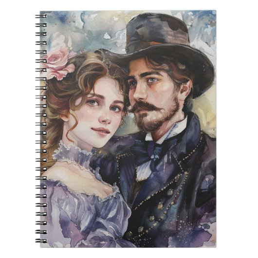 Victoriaans Paar Notitieboek (Voorkant)