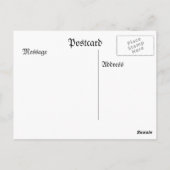 Victoriaans paar schaatsen briefkaart (Achterkant)