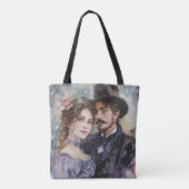 Victoriaans Paar Tote Bag (Achterkant)