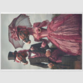 Victoriaans  Paardendecoupage Tissuepapier (Voorkant)