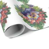 Victoriaans Paars Pansy Bouquet voor Moederdag Cadeaupapier (Rol Hoek)