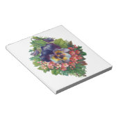 Victoriaans Paars Pansy Bouquet voor Moederdag Notitieblok (Schuin)