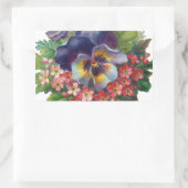 Victoriaans Paars Pansy Bouquet voor Moederdag Rechthoekige Sticker (Tas)