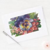 Victoriaans Paars Pansy Bouquet voor Moederdag Rechthoekige Sticker (Envelop)