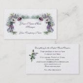 Victoriaans paars visitekaartje (Voorkant / Achterkant)