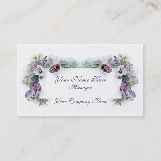 Victoriaans paars visitekaartje (Voorkant)