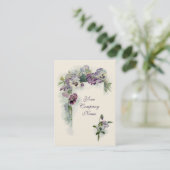 Victoriaans paars visitekaartje (Staand voorkant)