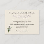 Victoriaans paars visitekaartje (Achterkant)