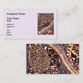 Victoriaans paars visitekaartje (Voorkant / Achterkant)