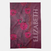 Victoriaans Paarse bloem Theedoek (Verticaal)