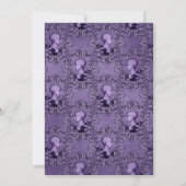 Victoriaans Paarse en zwarte gothische bruiloft Kaart (Achterkant)