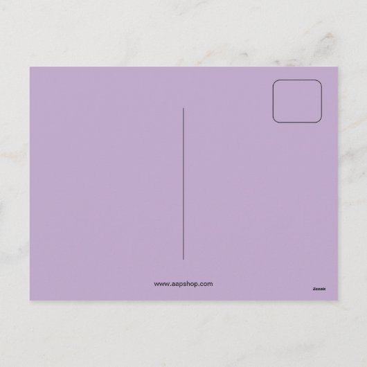  Victoriaans paarse engel paasgroet Feestdagenkaart (Achterkant)