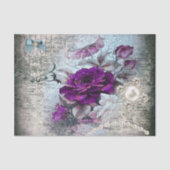 Victoriaans Paarse roze roze rode ephemera ontkopp Tissuepapier (Voorkant)