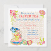 Victoriaans Paasbrunch-uitnodigingen Kaart (Voorkant)
